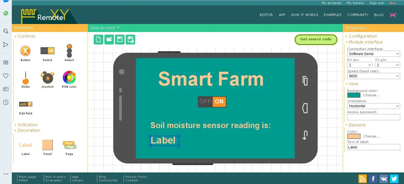 Editing the labels for sensor readings