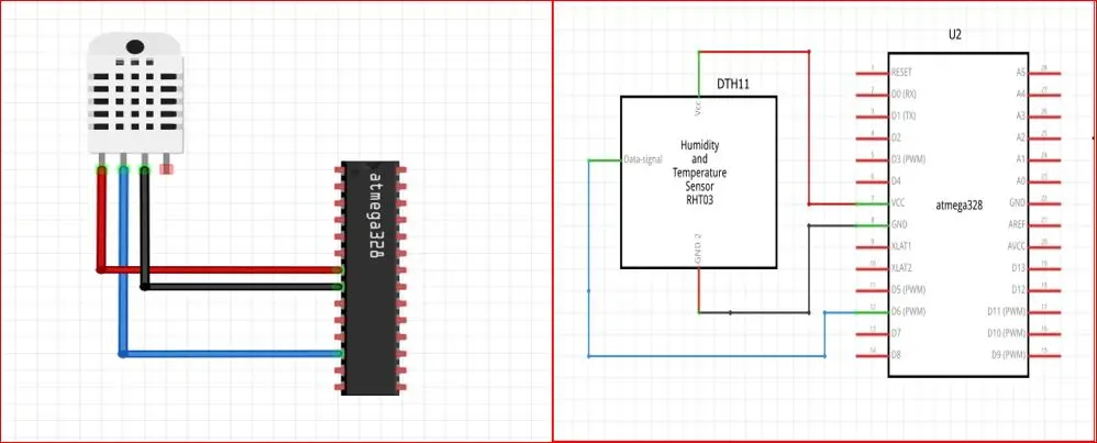 DHT11 connection to Atmega328P-PU