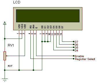 LCD module connection