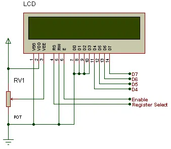 LCD module connection