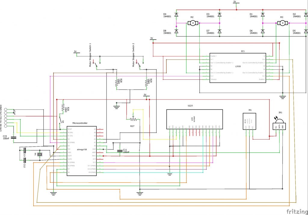 smart infrared remote control gate system: the circuit diagram