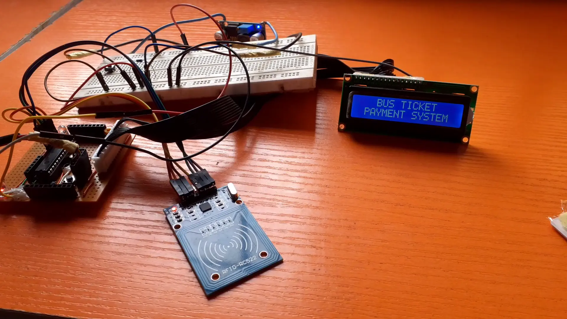 Radio identification bus ticket system