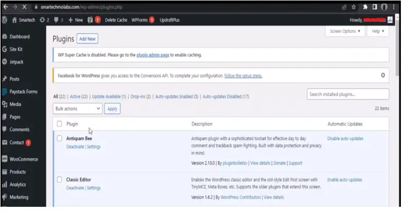 Installing WordFence Security Plugin