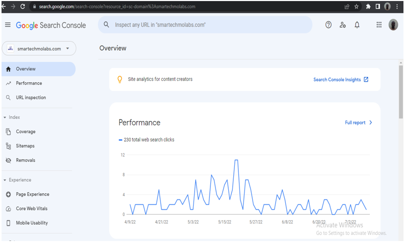 Google search console