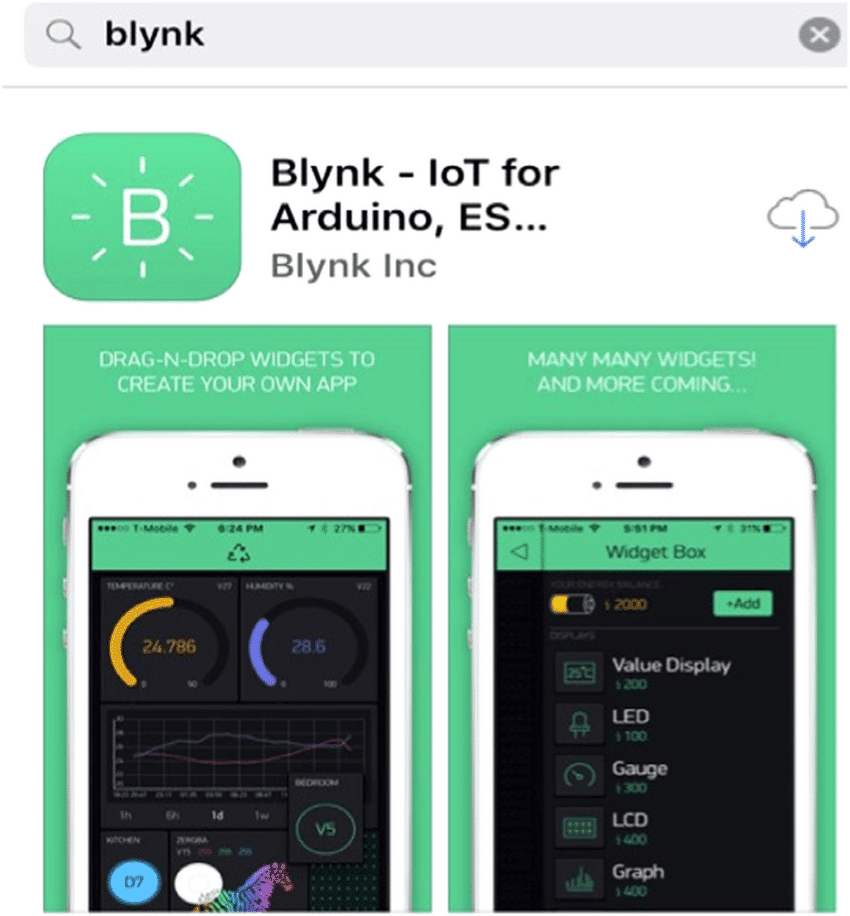 download Blynk app from playstore