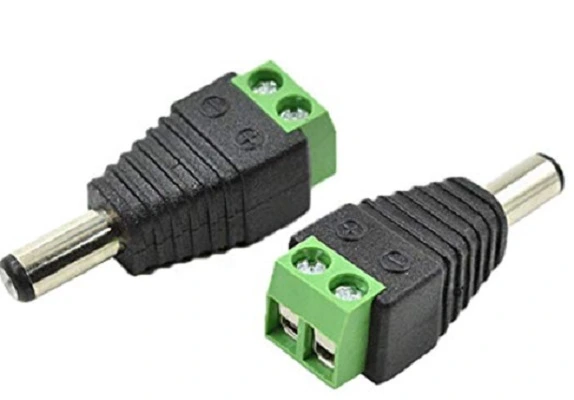 CCTV male power plug