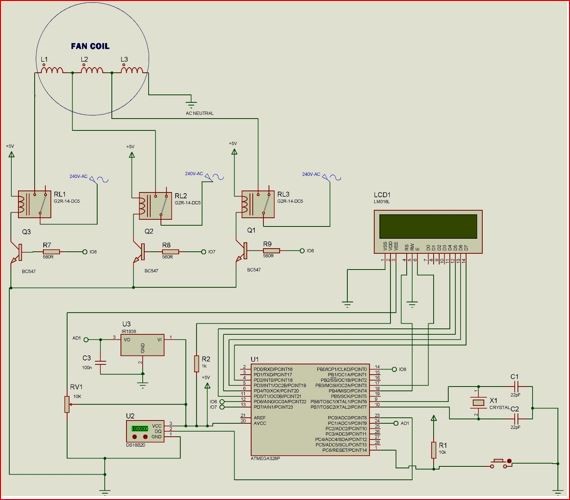 circuit diagram for Automatic and Remote Control Pedestal fan Arduino (smart fan)