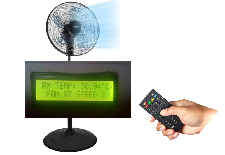 Automatic and Remote Control Pedestal fan Arduino (smart fan)