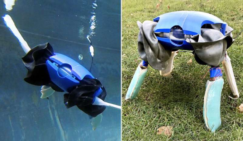 robot that travels on land and water