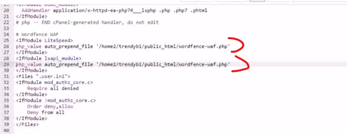 auto_prepend_file = '/home2/xxxx/public_html/wordfence-waf.php'