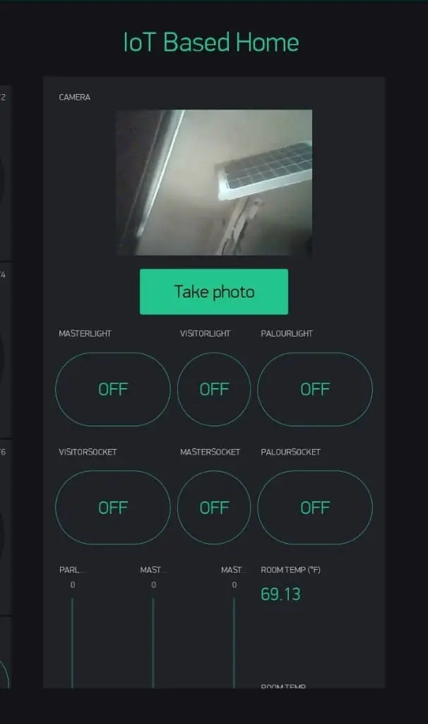 The blynk app