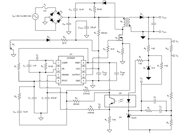 5V power supply circuit diagram