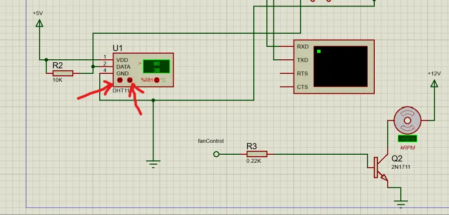 changing the temperature of DHT11
