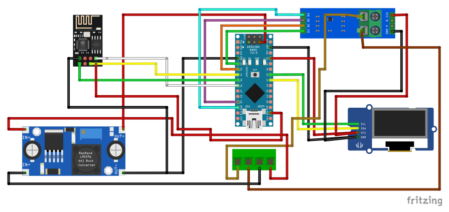 Schematic diagram of IoT Based NPK sensor Project 