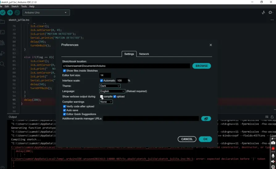 Arduino Compilier