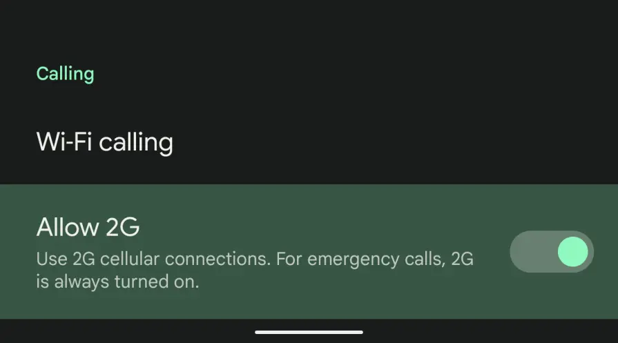 2G cellular network