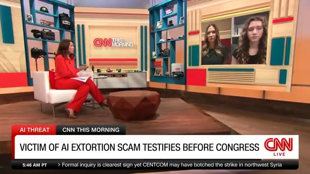 CNN showing AI scam and kidnapping