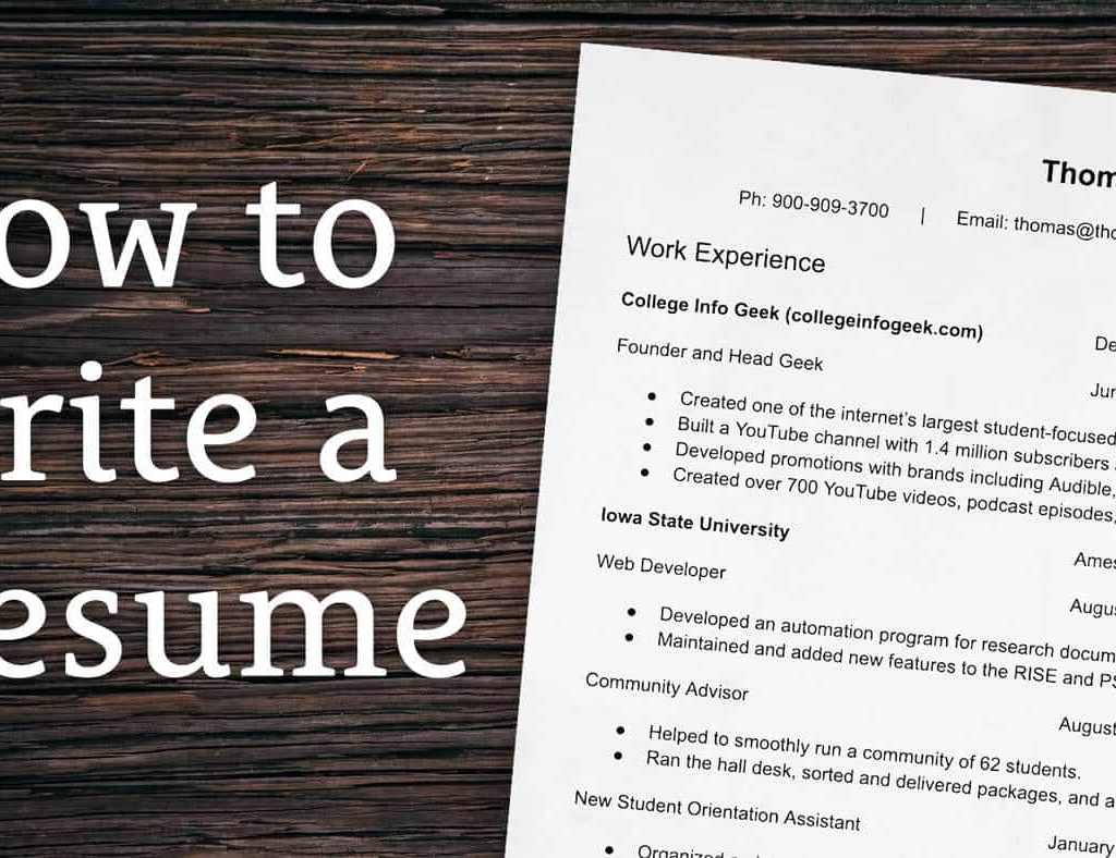 how to write a resume