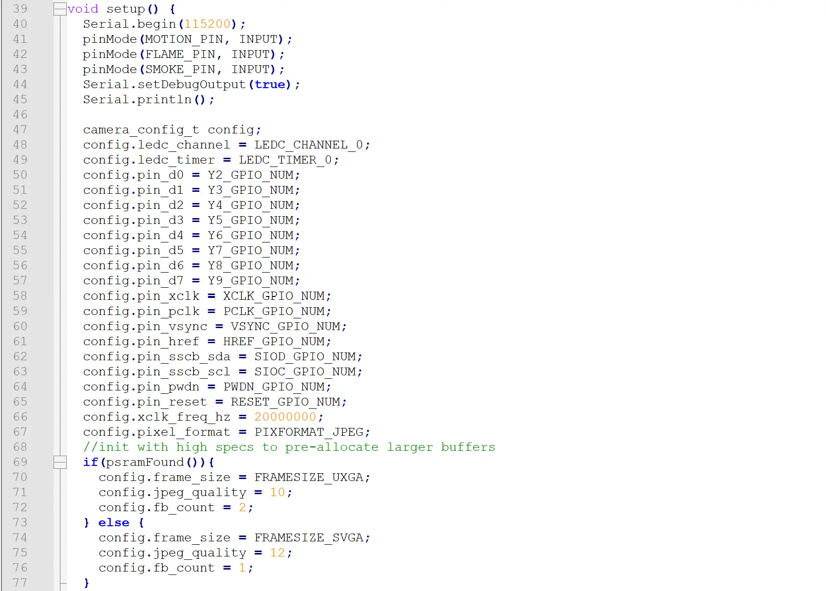Fire Detection And Video Surveillance Project: The source code explanation