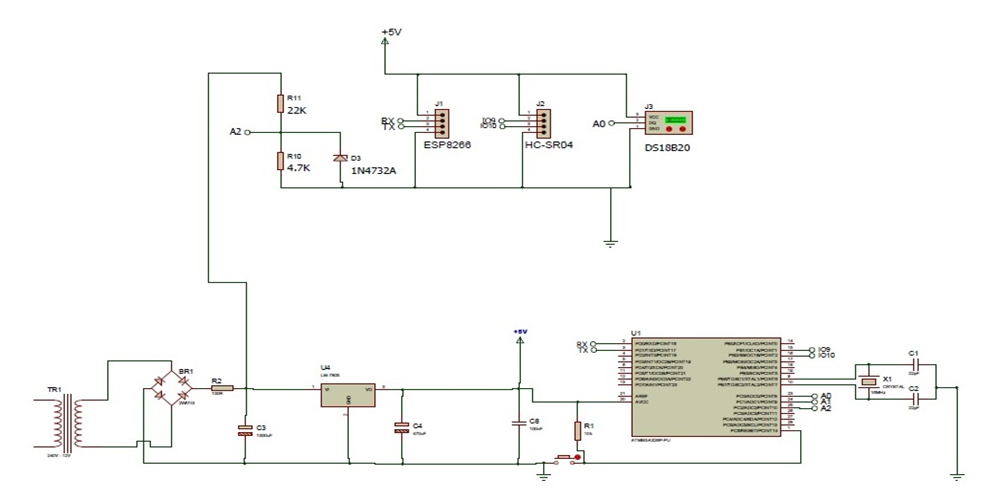 Generator Monitoring using Arduino and RemoteXY: The Circuit Diagram