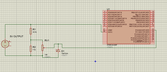 Generator Monitoring using Arduino and RemoteXY: The Circuit Diagram for voltage sensor unit