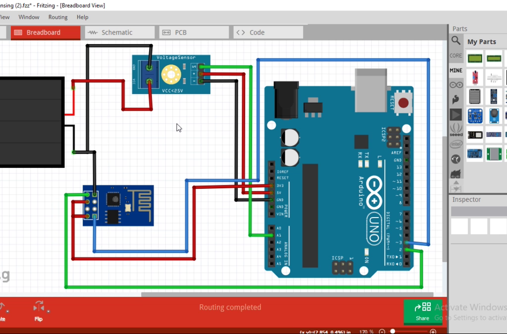 IoT Based Solar Panel Monitoring using Arduino Voltage Sensor Module
