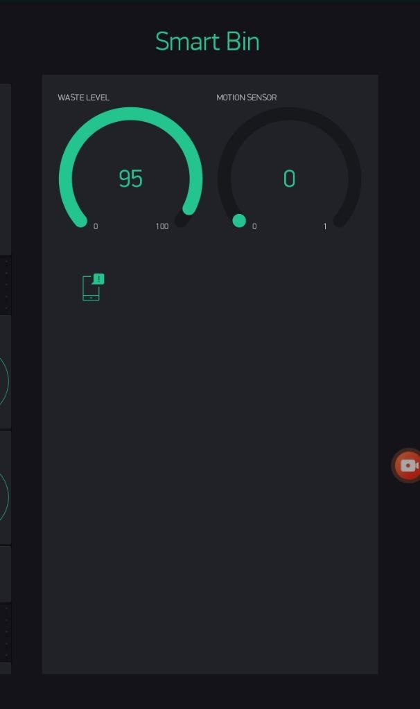 Design the Blynk app for  IoT smart trash bin project