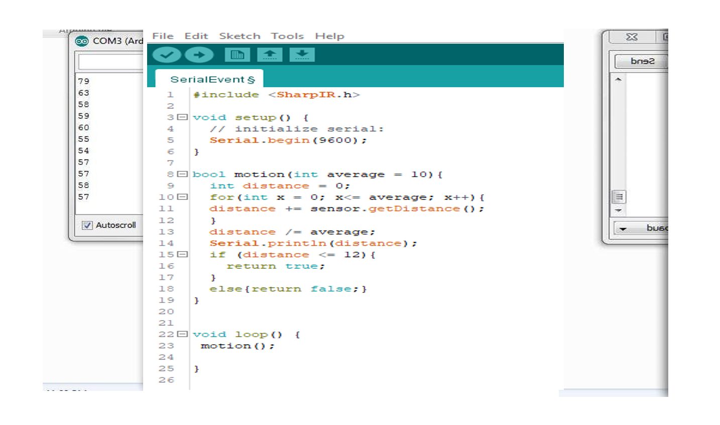 Arduino code for Sharp IR sensor