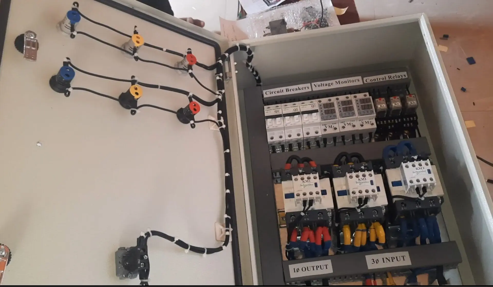 The inside of the panel design, showing how neatly it was designed