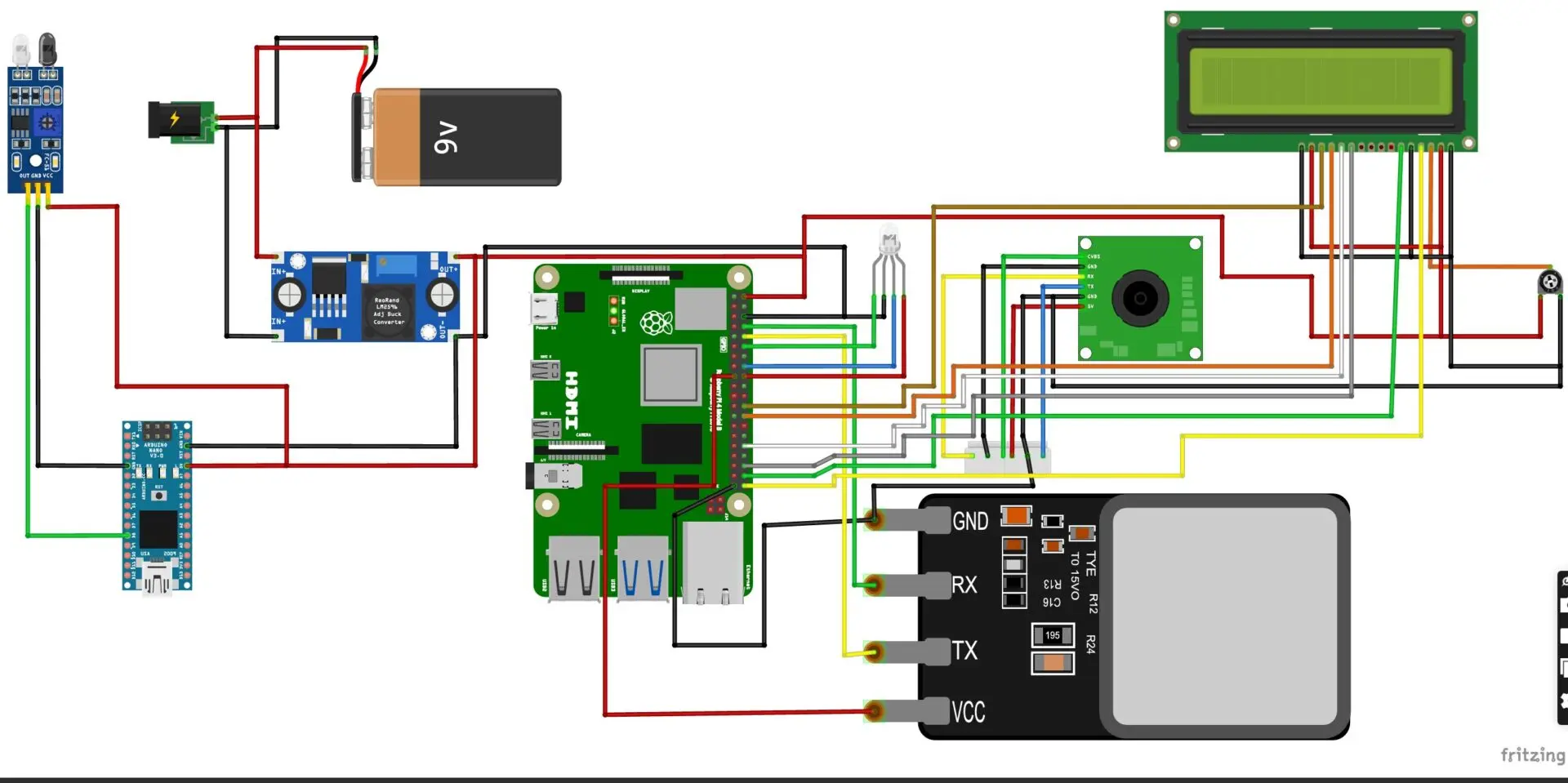Face and Fingerprint Recognition circuit diagram