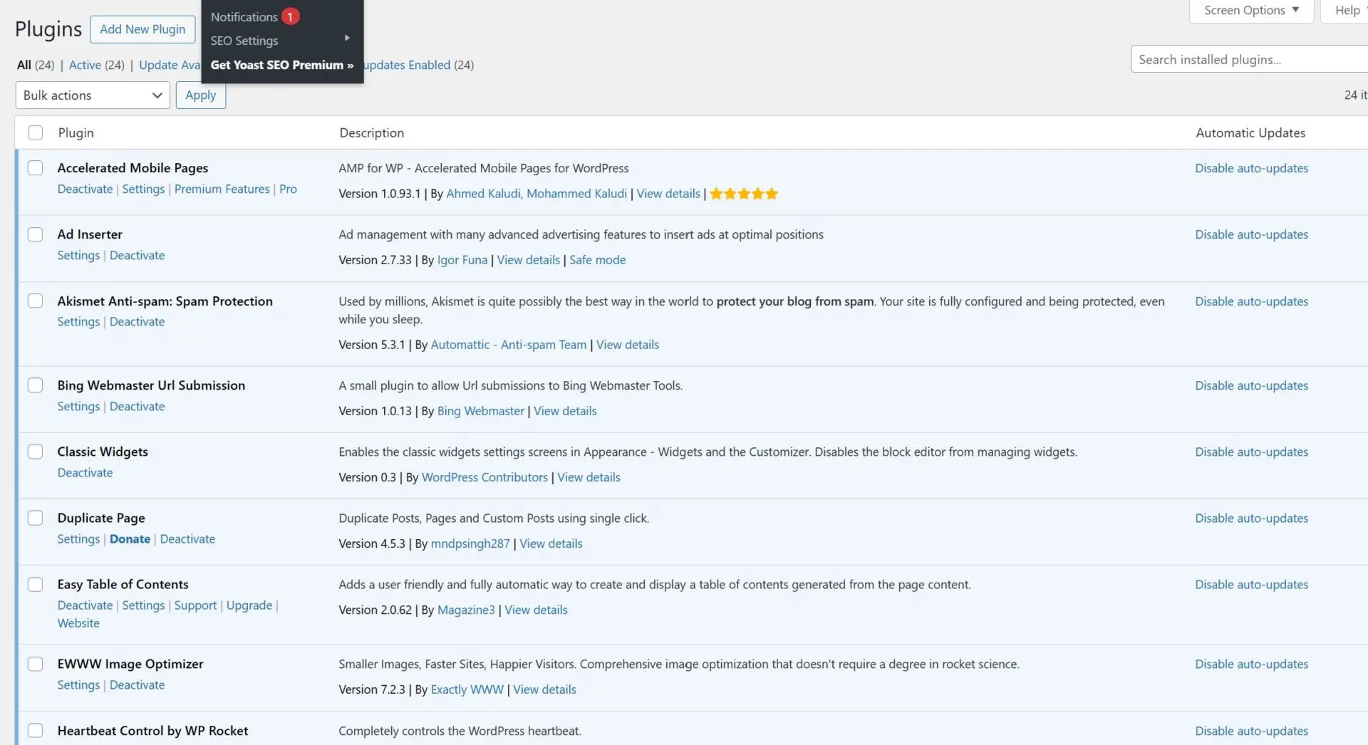 plugins on your WordPress dashboard.