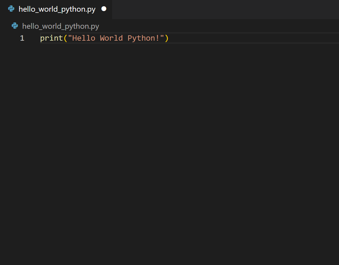 running your first program on python with VSCode