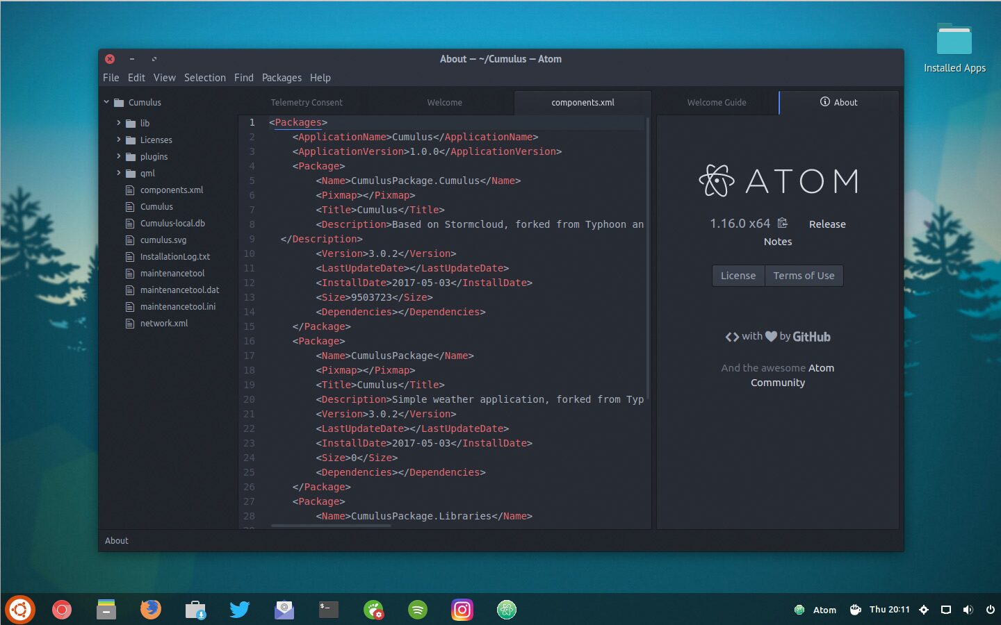 Editor editor and Atom Packages