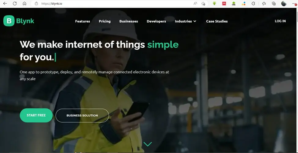 Blynk IoT dashboard