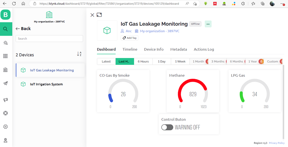 The Gas Leak Detector with Arduino and Blynk IoT Dashboard