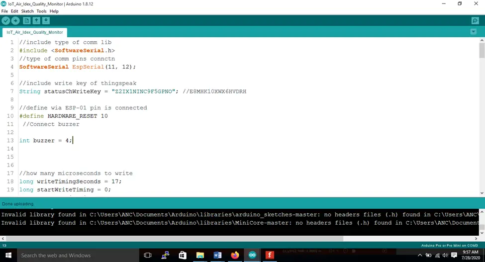 The Arduino Source code for The Gas Leak Detector with Arduino and Blynk IoT