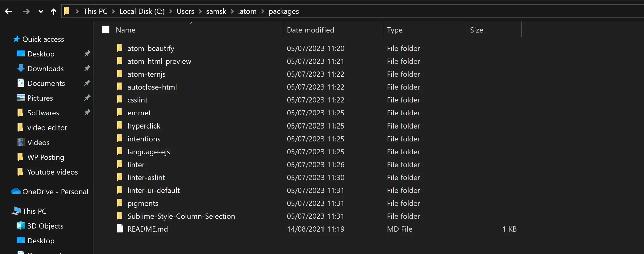 Ensure that all your Atom editor came with the Atom Packages