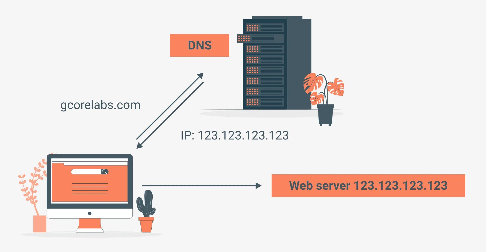 How does the internet work: DNS server
