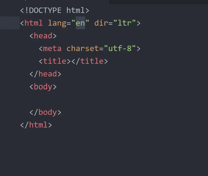 HTML boilerplate
