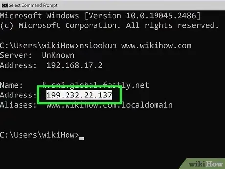 How the internet works: how to see the IP address of a website
