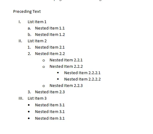HTML Lists: Nested lists