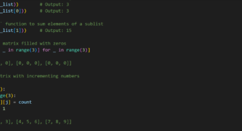 Python Lists Comprehension