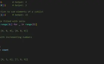 Nested lists