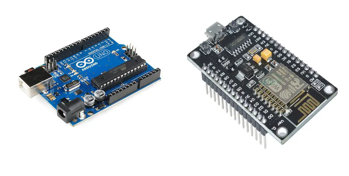 Arduino Uno and NodeMCU development board