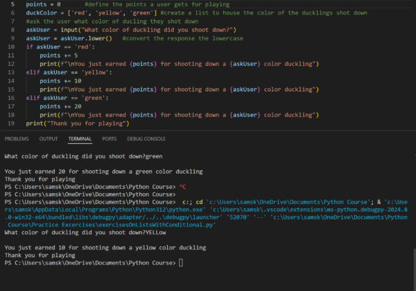 Python Simple Game Example IF Statements With Lists | Building Python Simple Games | Smartech