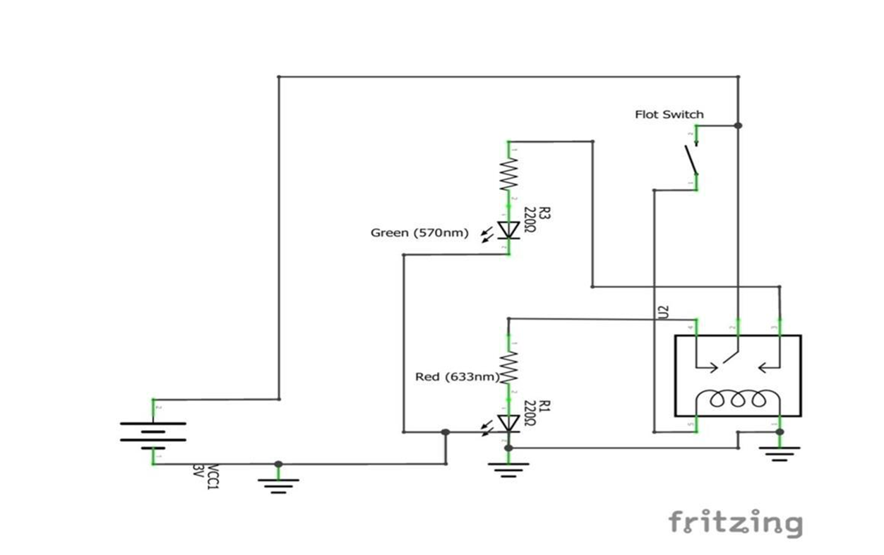 schematic diagram showing how the project was wired.