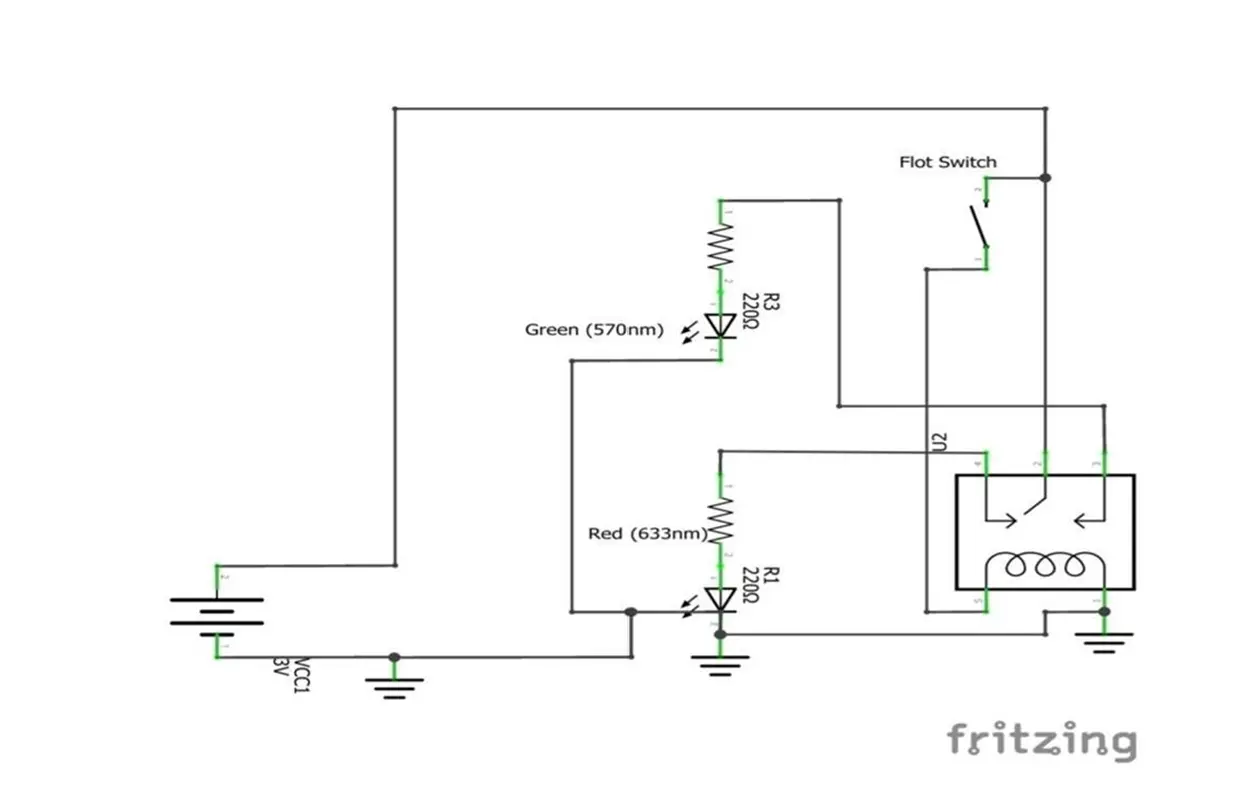 schematic diagram showing how the project was wired.
