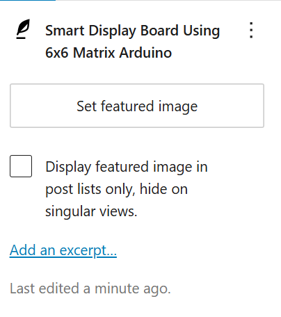 Option to remove feature image from post