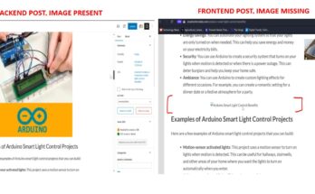 Comparing the backend and frontend of a WP post