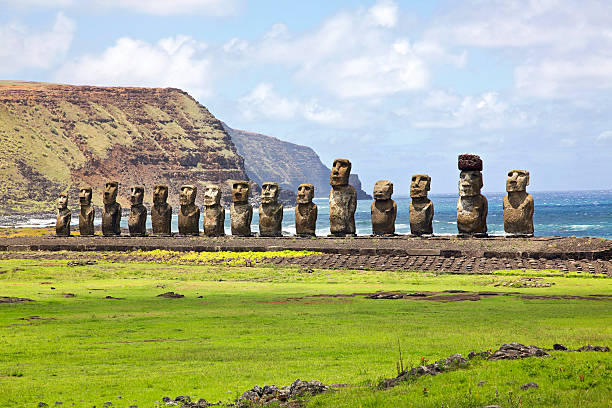 The Enigmatic Moai Statues of Easter Island, Chile